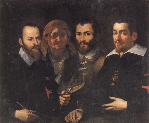 Francesco Vanni Self-Portrait with Parents and Half-brother oil painting image